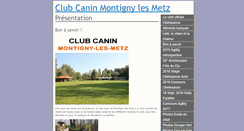 Desktop Screenshot of club-canin-montigny.com